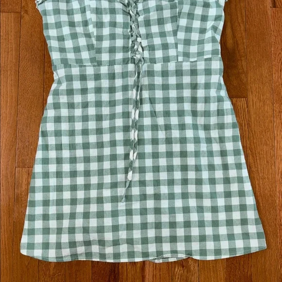 Hesperus Gingham Boho Mini Dress Size XL - Picture 4 of 9